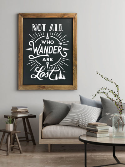 Not All Who Wander Are Lost Chalkboard