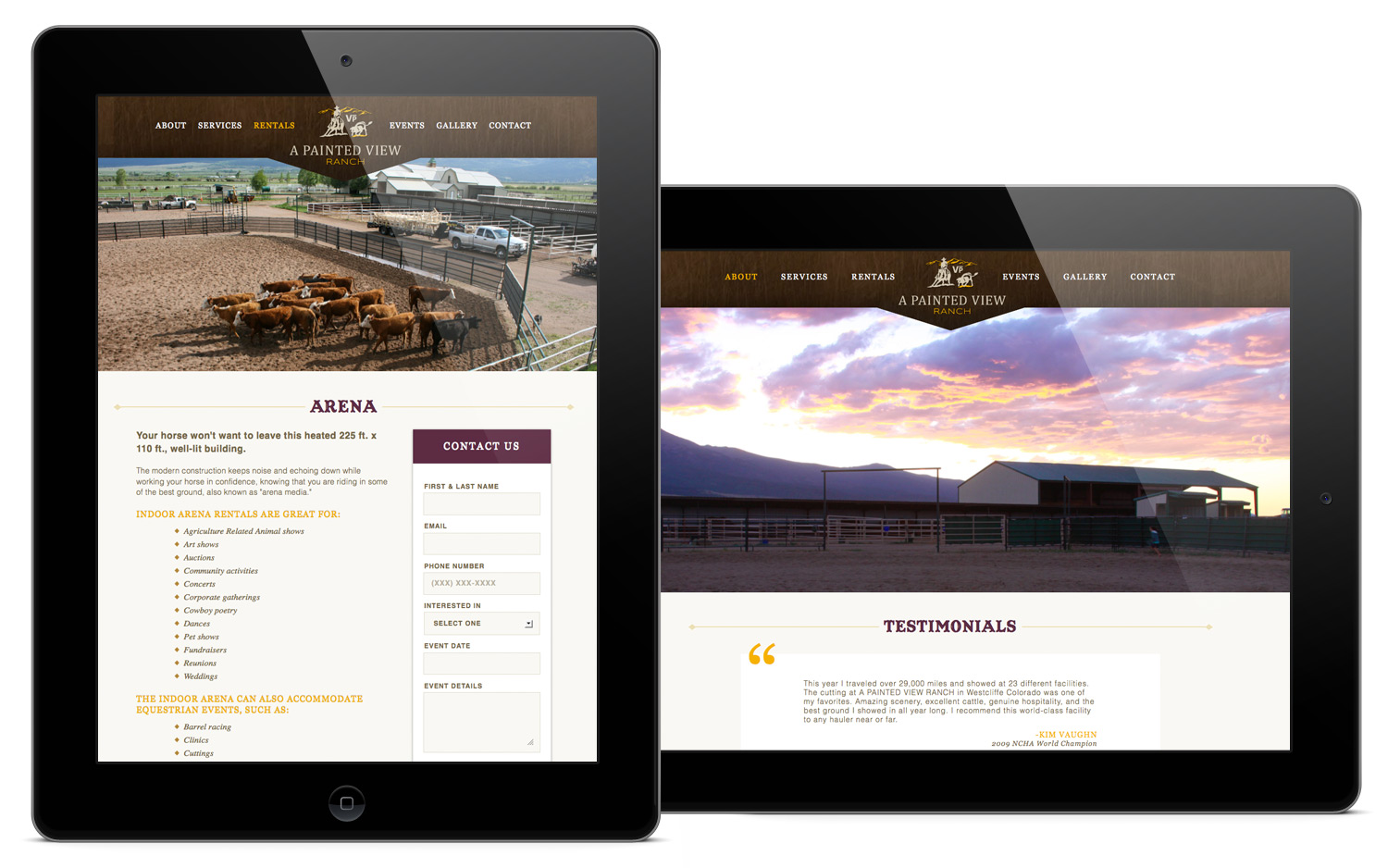A Painted View Website