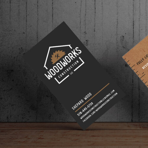 Woodworks Construction Business Cards