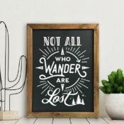 Not All Who Wander Are Lost Printable Wall Art