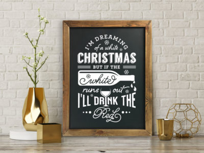 White Christmas and wine