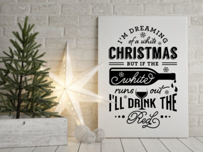 Red and White wine on Christmas