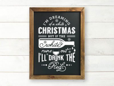 Christmas chalkboard wall decor