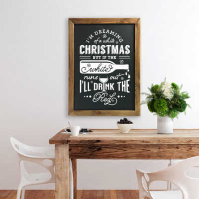 Christmas chalkboard